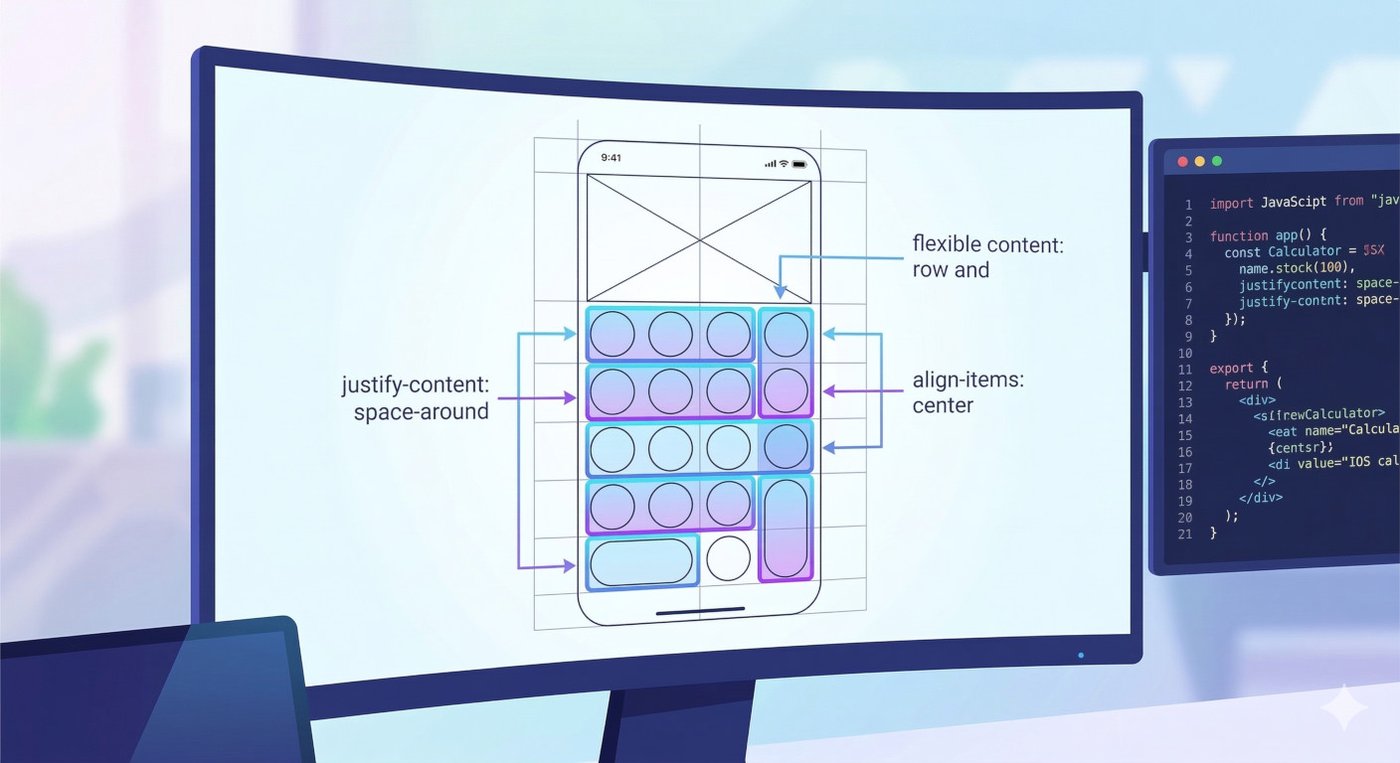 Calculadora usando react-native e flexbox